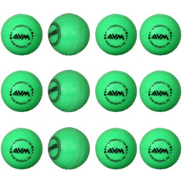 AVM Green Wind Cricket Ball (Pack of 12)
